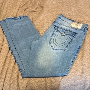 True Religion men's Sky Blue Straight Leg Jeans